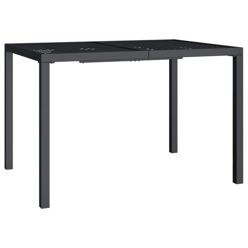 Garden Table Anthracite 110x80x72 cm Steel