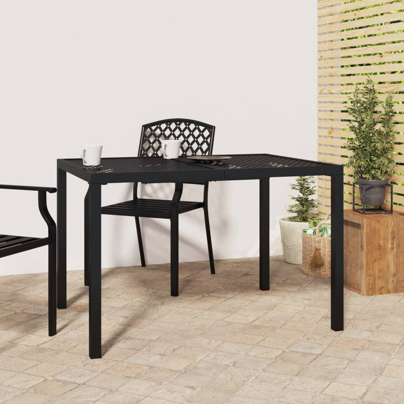 Garden Table Anthracite 110x80x72 cm Steel