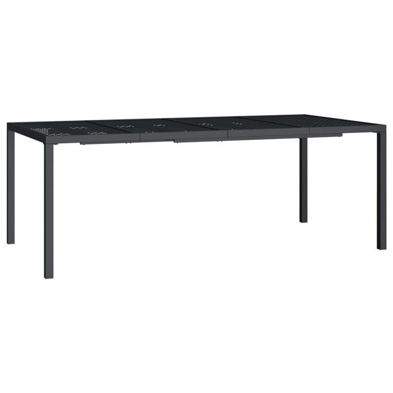 Garden Table Anthracite 200x100x72 cm Steel