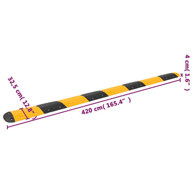 Speed Hump Yellow&Black 420x32.5x4 cm Rubber