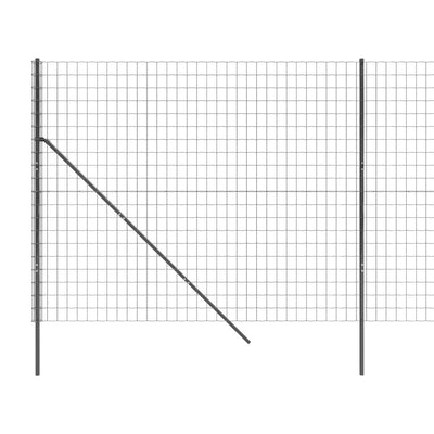 Wire Mesh Fence Anthracite 1.6x25 m Galvanised Steel