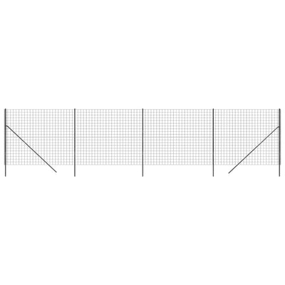 Wire Mesh Fence Anthracite 1.4x10 m Galvanised Steel