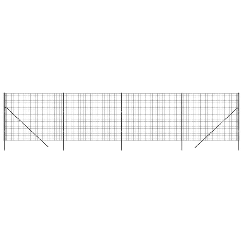 Wire Mesh Fence Anthracite 1.4x10 m Galvanised Steel