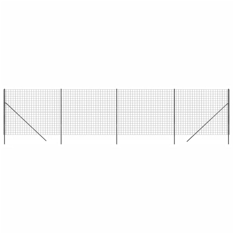 Wire Mesh Fence Anthracite 1.8x10 m Galvanised Steel