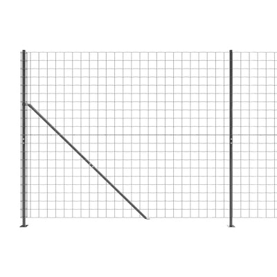 Wire Mesh Fence with Flange Anthracite 1.4x25 m