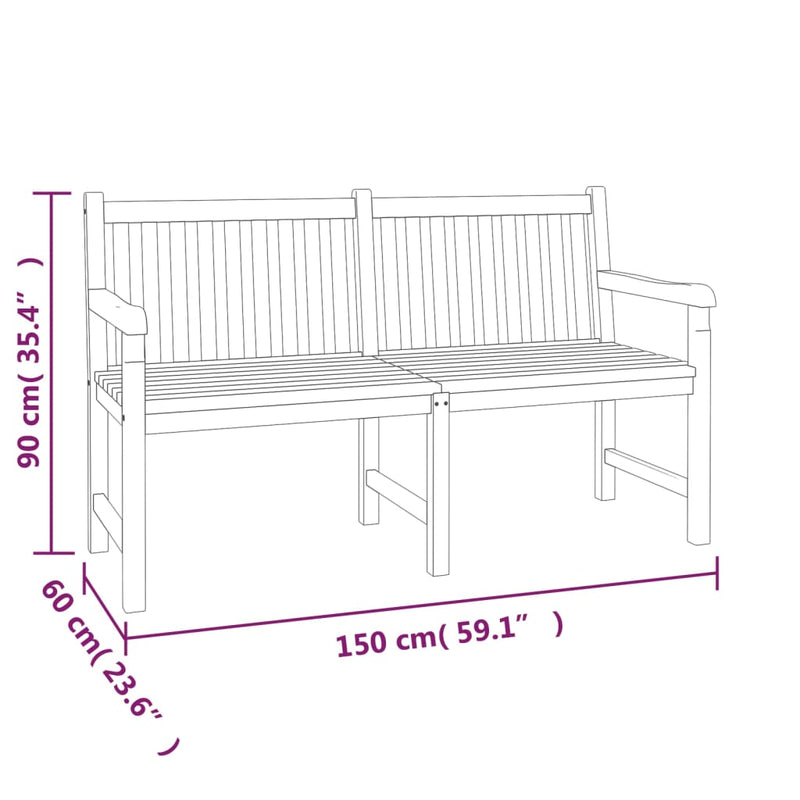 3 Piece Garden Dining Set Solid Wood Teak