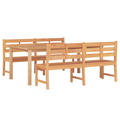 3 Piece Garden Dining Set Solid Wood Teak