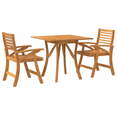 3 Piece Garden Dining Set Solid Wood Acacia