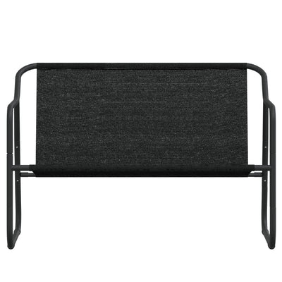 2-Seater Garden Bench with Cushion Anthracite Steel