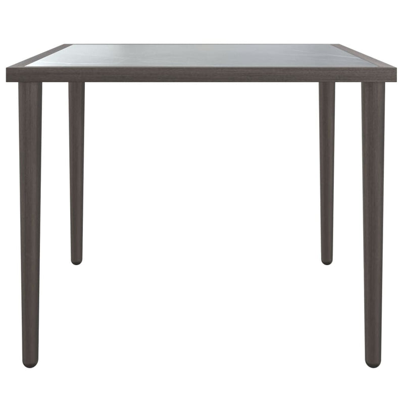 Garden Table Grey 48x48x37 cm Steel