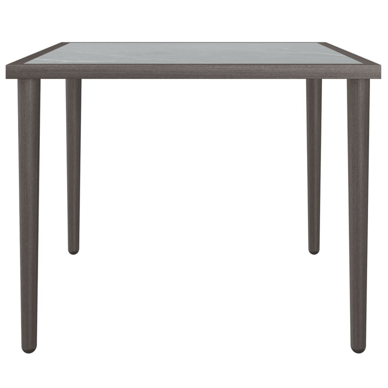 Garden Table Grey 48x48x37 cm Steel