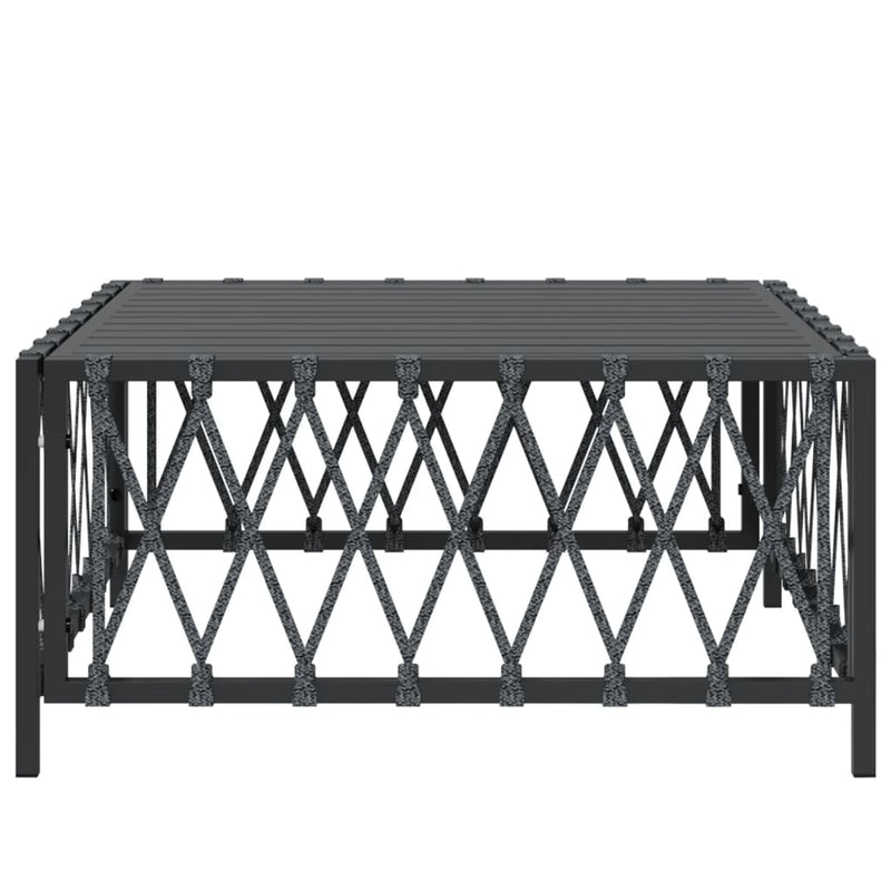 Garden Table Anthracite 70x70x34 cm Woven Fabric