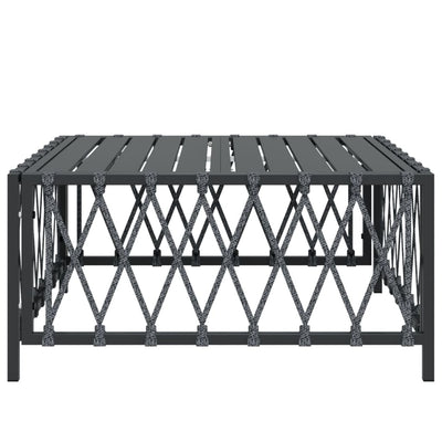 Garden Table Anthracite 70x70x34 cm Woven Fabric