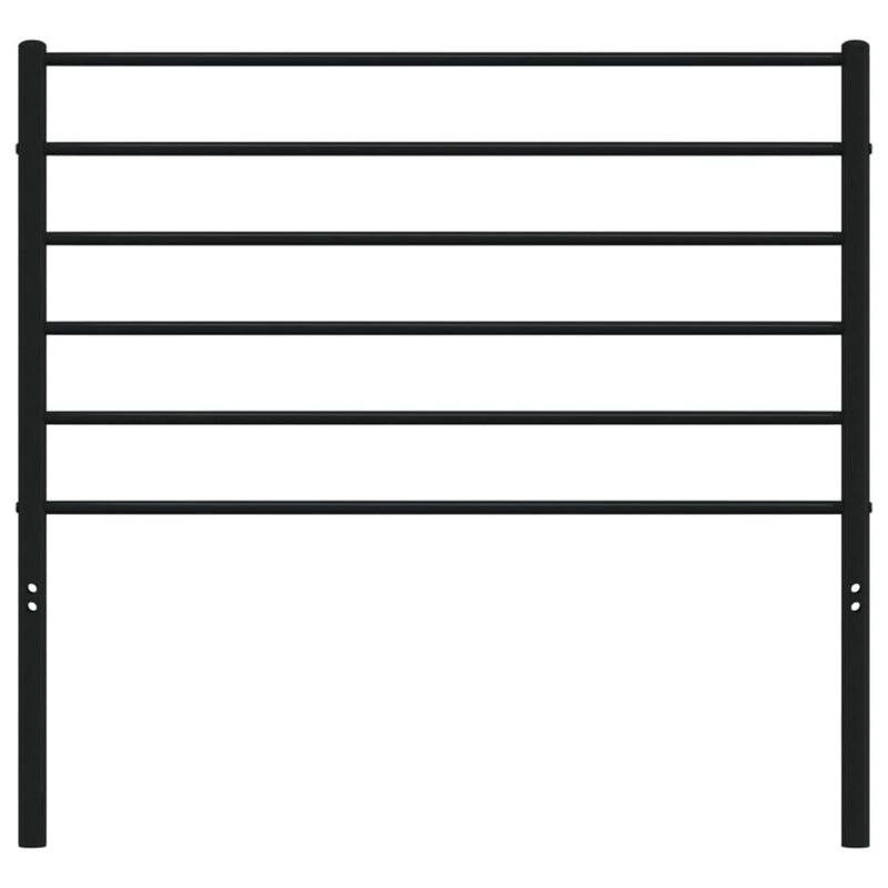 Metal Headboard Black 107 cm King Single