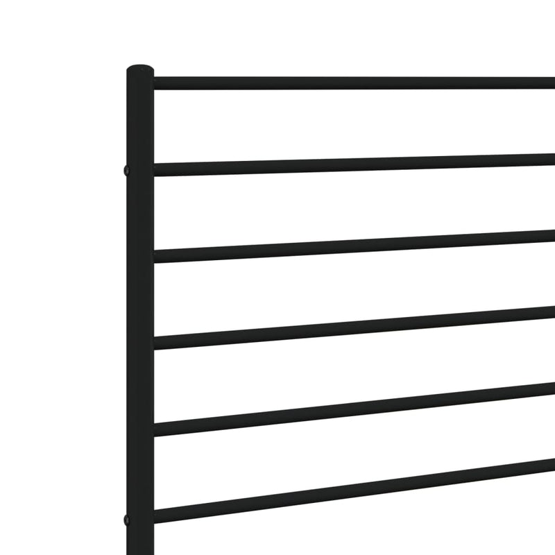 Metal Headboard Black 107 cm King Single