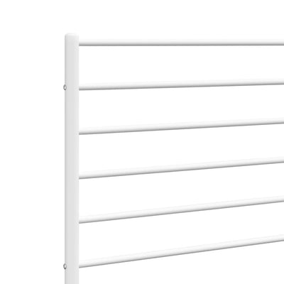 Metal Headboard White 107 cm King Single