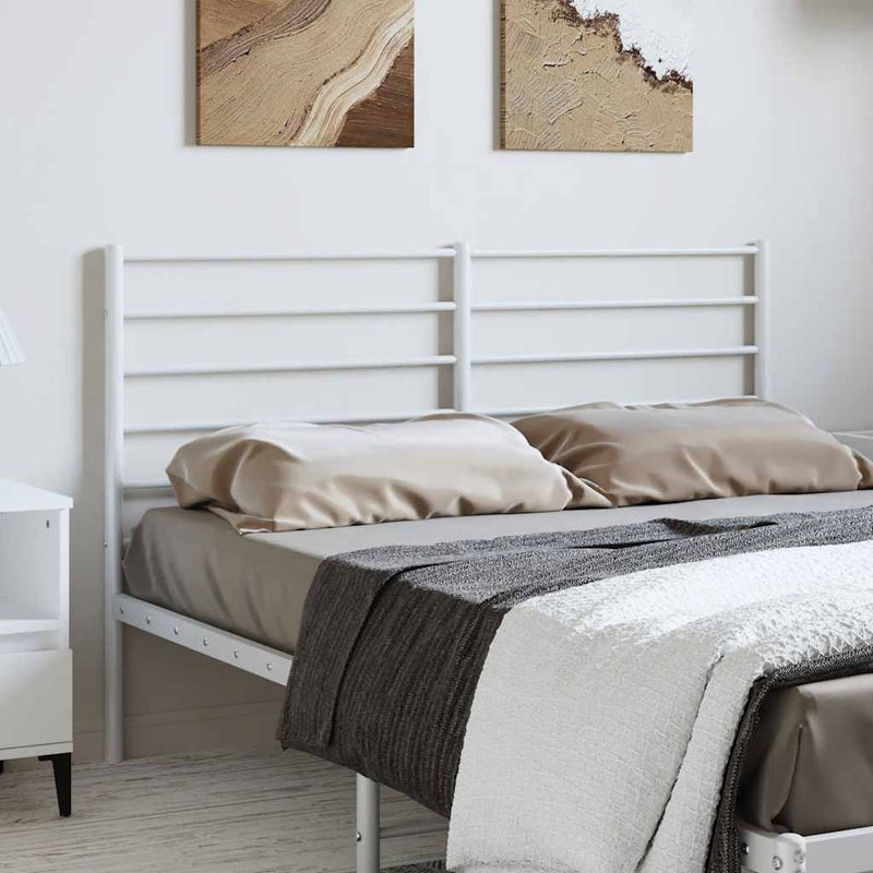 Metal Headboard White 137 cm Double