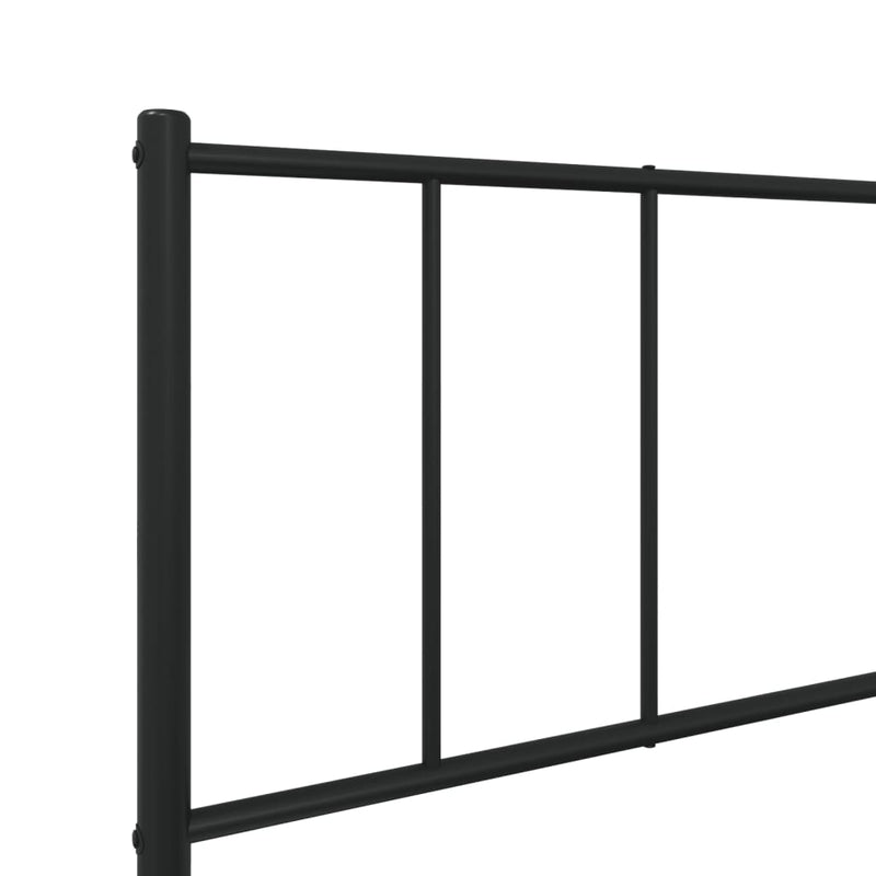 Metal Bed Frame without Mattress with Footboard Black 107x203 cm King Single