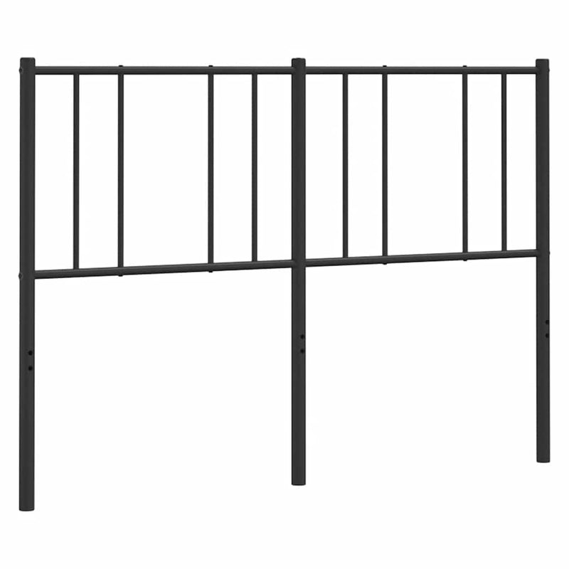 Metal Headboard Black 152 cm Queen