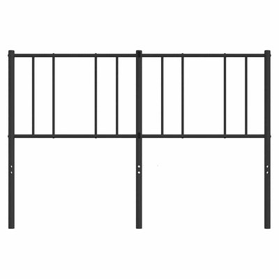 Metal Headboard Black 152 cm Queen