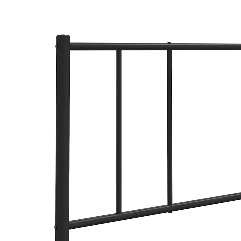 Metal Headboard Black 152 cm Queen