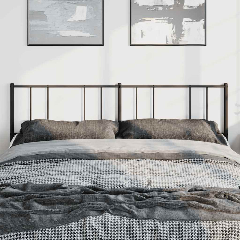 Metal Headboard Black 183 cm King