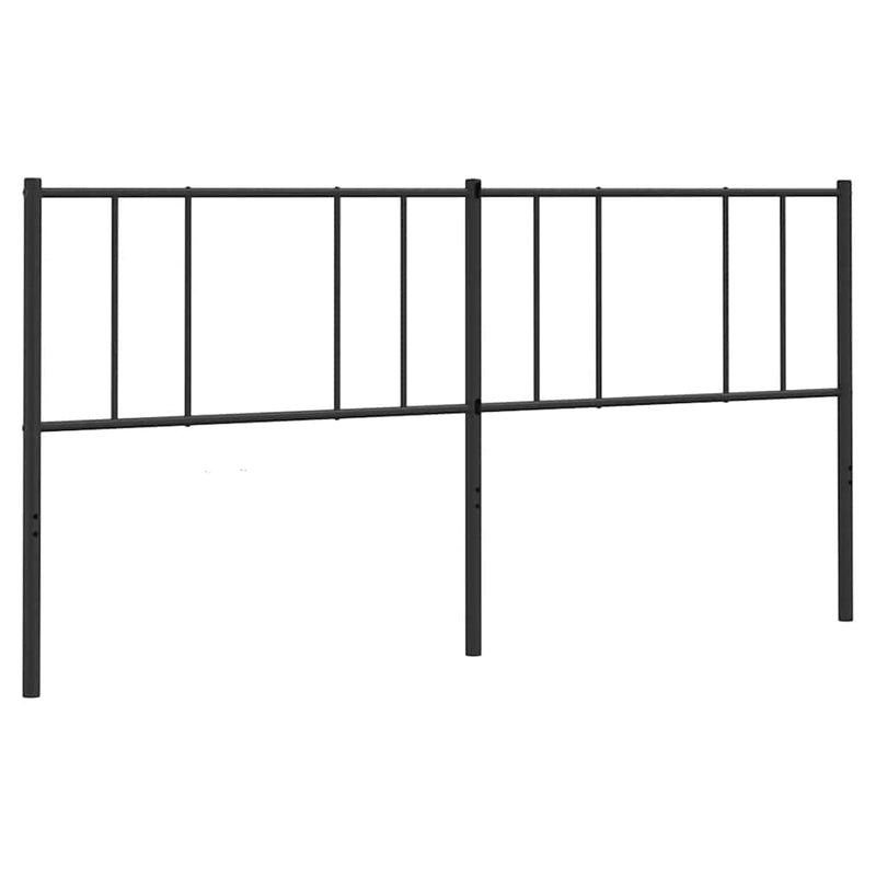 Metal Headboard Black 183 cm King