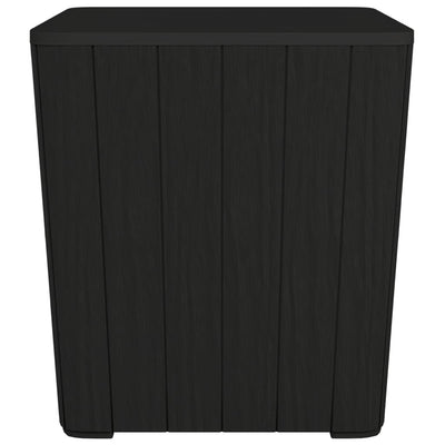 Garden Table with Removable Lid Black Polypropylene