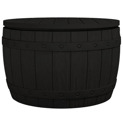 3-in-1 Garden Storage Box Black Polypropylene