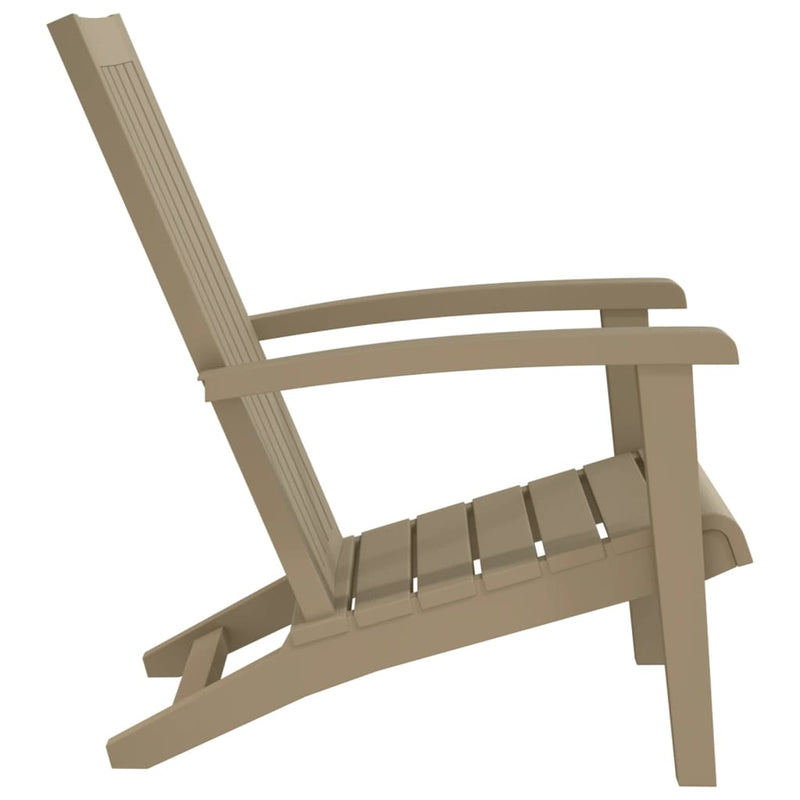 Garden Adirondack Chair Light Brown Polypropylene