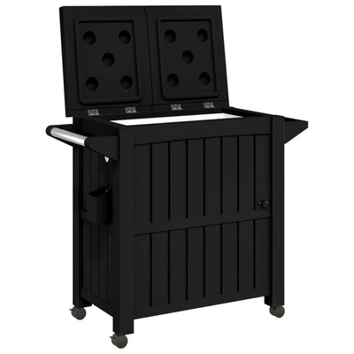 3-in-1 Serving Cart Black Polypropylene