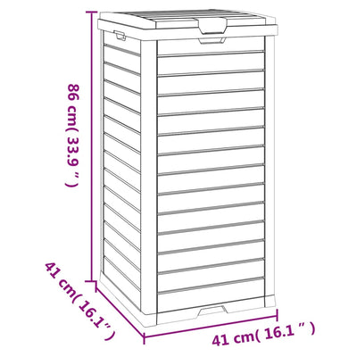 Outdoor Garbage Bin Black 41x41x86 cm Polypropylene