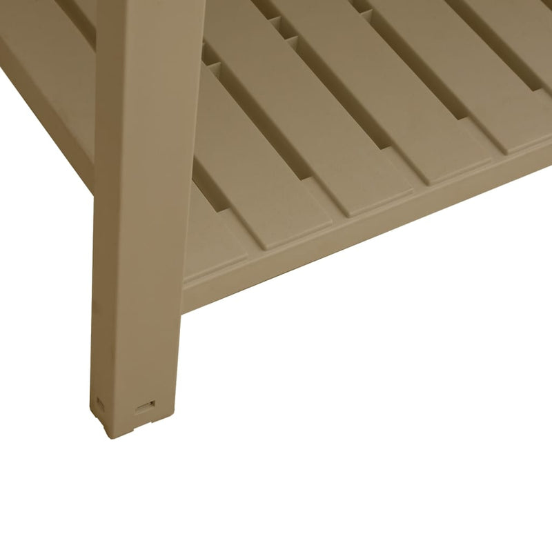 Garden Raised Bed Light Brown 110x45x79 cm Polypropylene