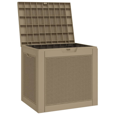 Garden Storage Box Light Brown 55.5x43x53 cm Polypropylene