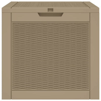 Garden Storage Box Light Brown 55.5x43x53 cm Polypropylene