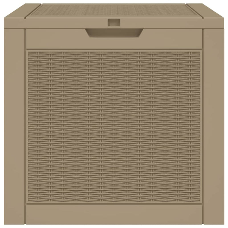 Garden Storage Box Light Brown 55.5x43x53 cm Polypropylene