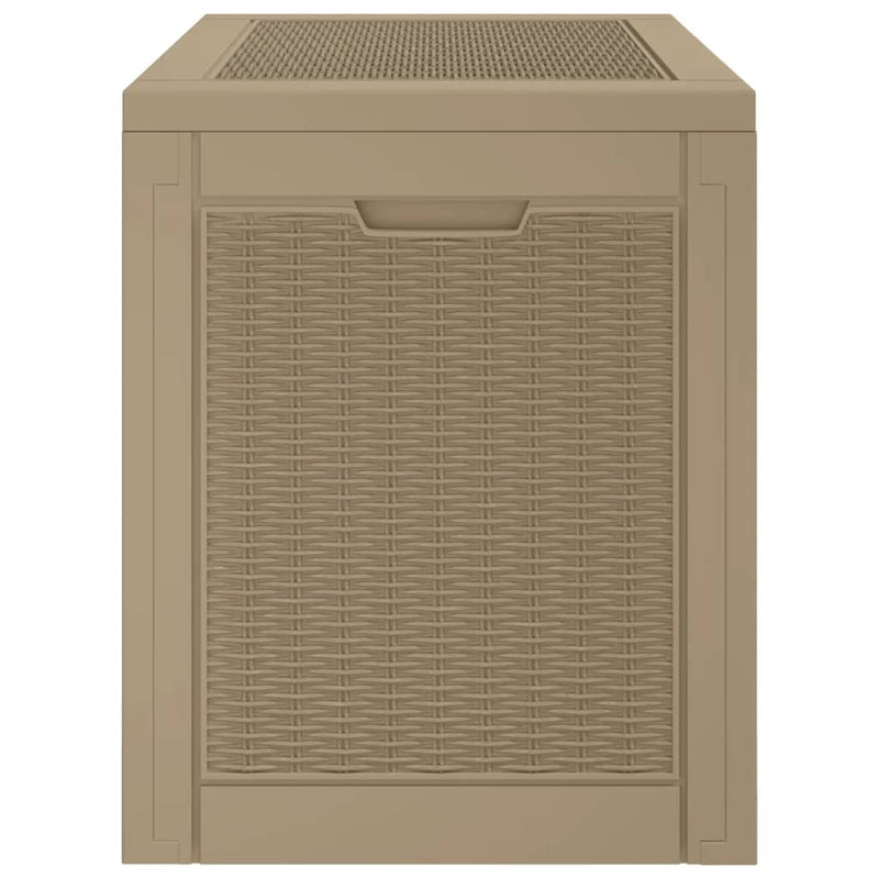 Garden Storage Box Light Brown 55.5x43x53 cm Polypropylene