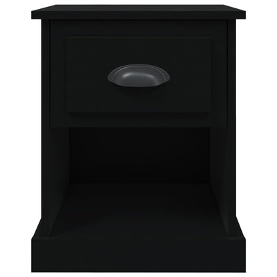 Bedside Cabinet Black 39x39x47.5 cm Engineered Wood