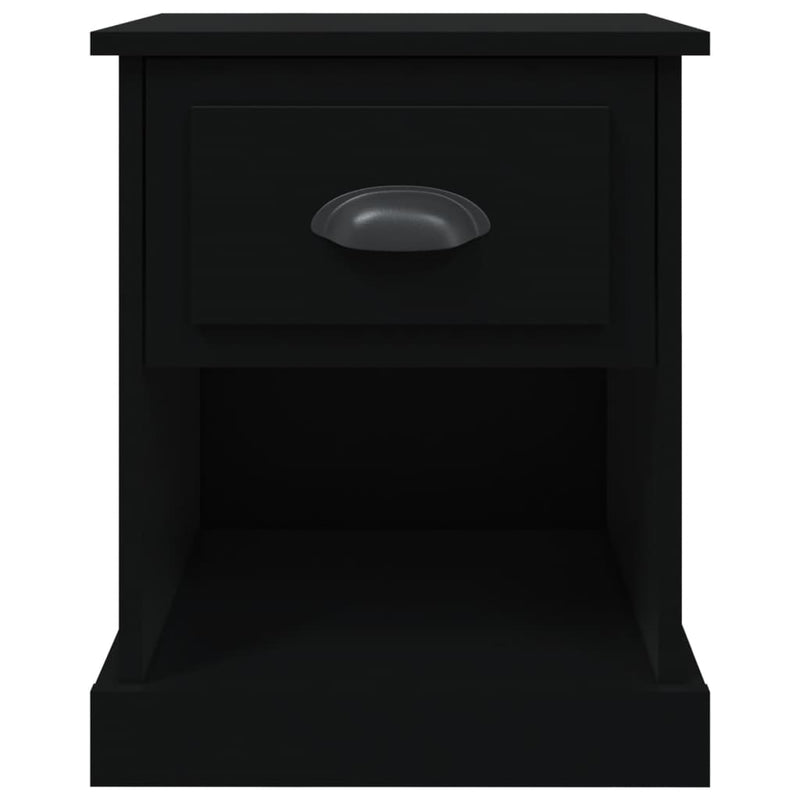 Bedside Cabinet Black 39x39x47.5 cm Engineered Wood