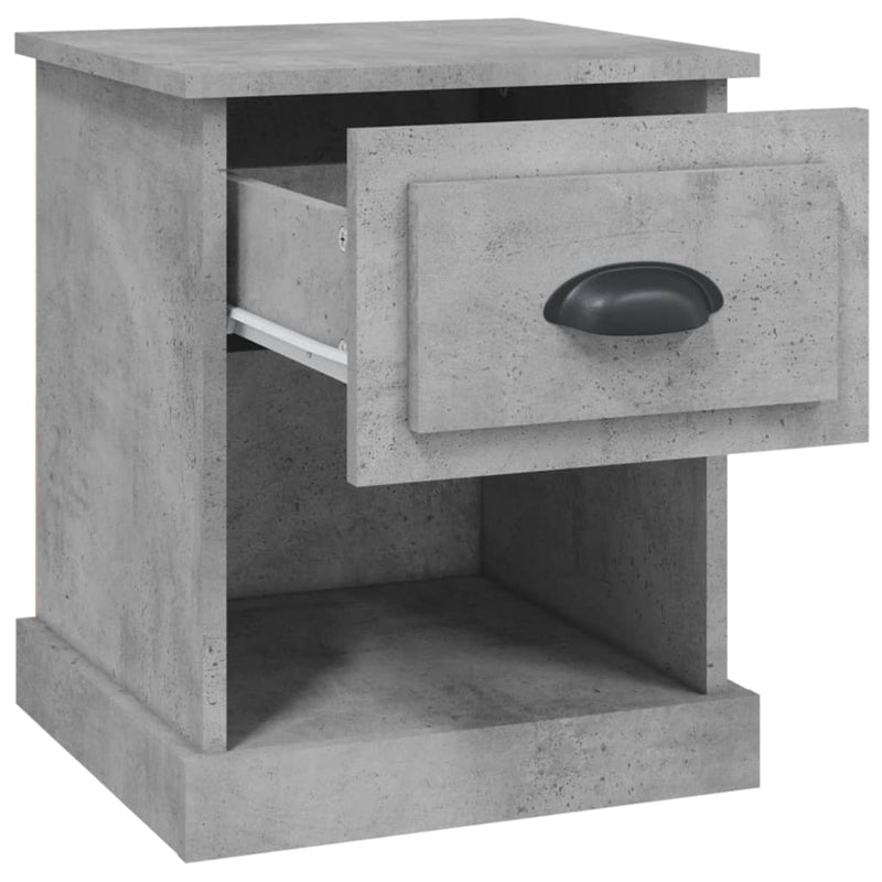 Bedside Cabinets 2 pcs Concrete Grey 39x39x47.5 cm Engineered Wood