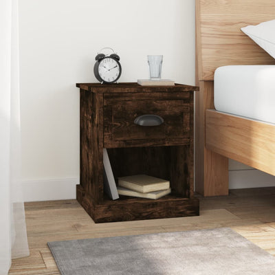 Bedside Cabinets 2 pcs Smoked Oak 39x39x47.5 cm Engineered Wood