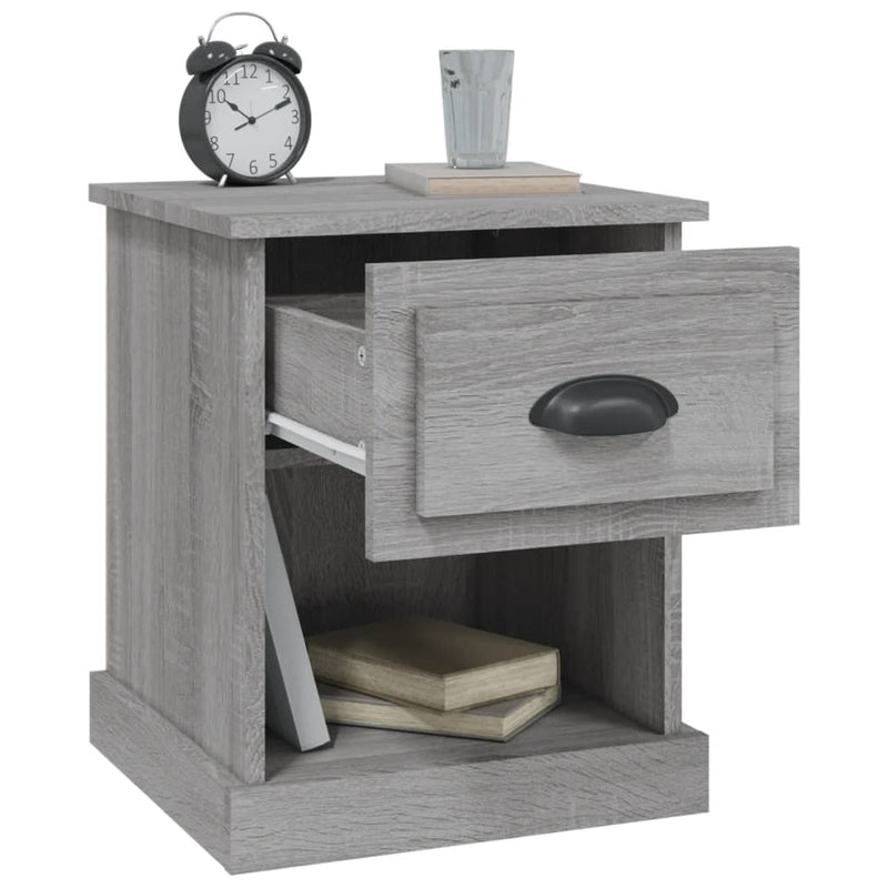 Bedside Cabinets 2 pcs Grey Sonoma 39x39x47.5 cm Engineered Wood