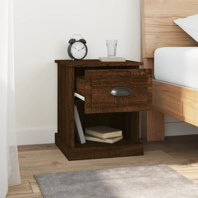 Bedside Cabinets 2 pcs Brown Oak 39x39x47.5 cm Engineered Wood