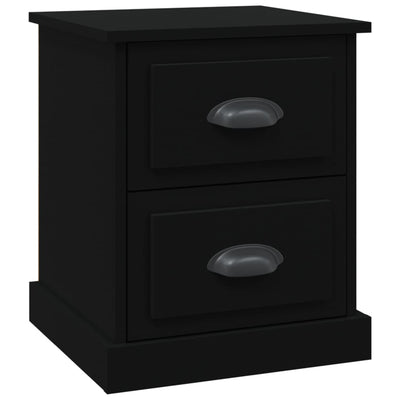 Bedside Cabinet Black 39x39x47.5 cm Engineered Wood