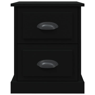 Bedside Cabinet Black 39x39x47.5 cm Engineered Wood