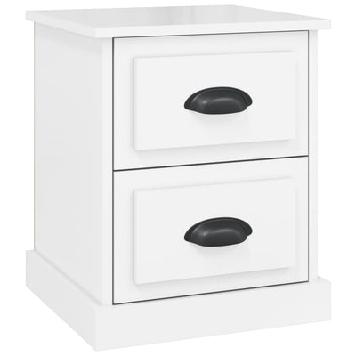 Bedside Cabinet High Gloss White 39x39x47.5 cm Engineered Wood