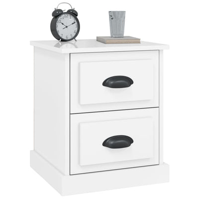 Bedside Cabinets 2 pcs High Gloss White 39x39x47.5 cm Engineered Wood