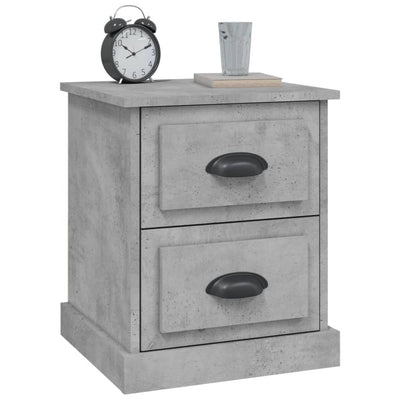 Bedside Cabinets 2 pcs Concrete Grey 39x39x47.5 cm Engineered Wood