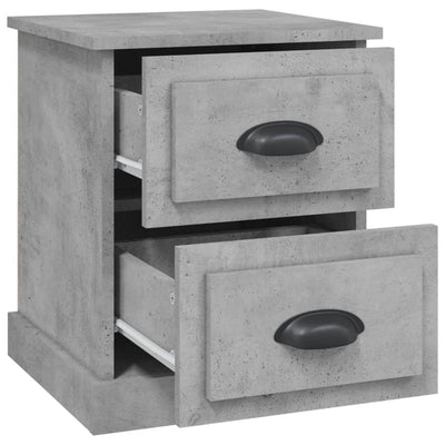 Bedside Cabinets 2 pcs Concrete Grey 39x39x47.5 cm Engineered Wood