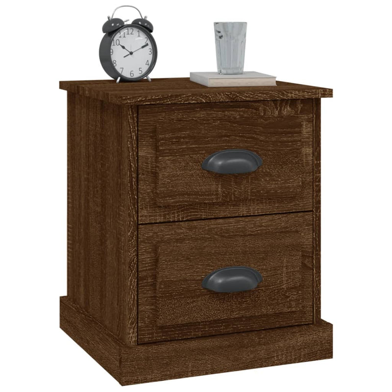 Bedside Cabinet Brown Oak 39x39x47.5 cm Engineered Wood